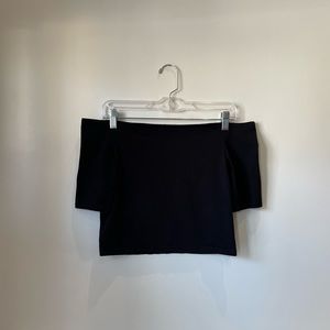 Black Off-The-Shoulder Crop Top